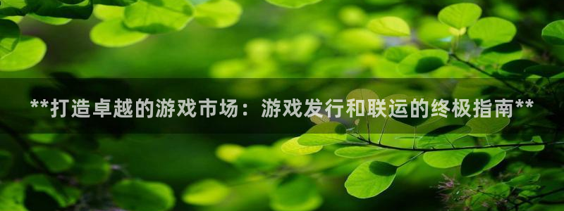 顺盈娱乐平台注册流程图片下载：**打造卓越的游戏市场：游戏发行和联运的终极指南**