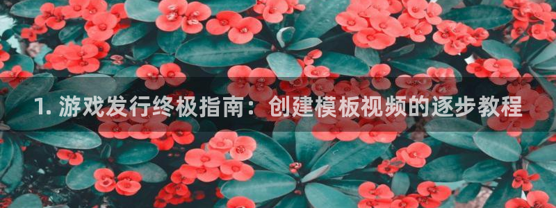 顺盈娱乐平台注册流程图片高清：1. 游戏发行终极指南：创建模板视频的逐步教程